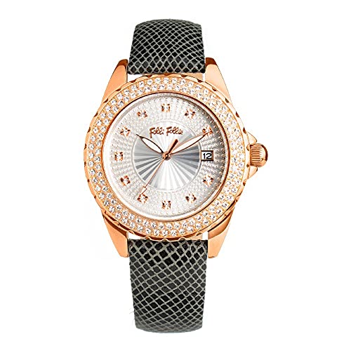 Folli Follie Reloj Análogico-Digital para Mujer de Automático con Correa en Cuero S0357012