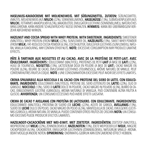 foodspring Crema Proteica, Cacao y Avellanas, Pack de 6 x 200g, Extremadamente cremosa, Con 85% menos de azúcar