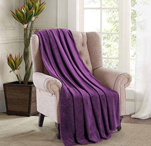 Foren Tex Manta para sofá y Cama de Franela (X-3094) 300GMS Sin Pelusas No Suelta Pelo Tacto Suave y Cálida Varios Tamaños y Colores (220x240cm)