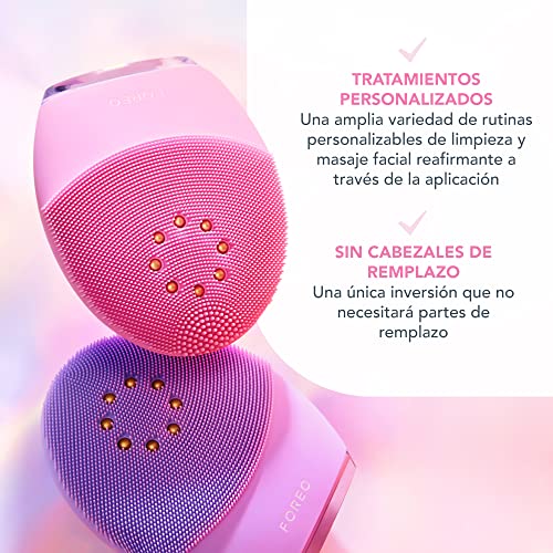 FOREO LUNA 3 plus, dispositivo de limpieza facial térmica con microcorrientes para piel normal, masaje T-Sonic, 16 intensidades, 125 usos por carga USB, conexión por app, 2 años de garantía
