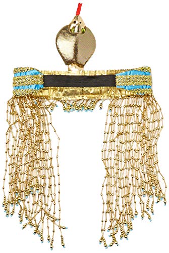Forum Novelties Women's Egyptian Costume Accessory Asp Snake Beaded Headpiece, Gold, One Size