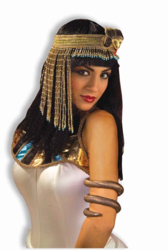 Forum Novelties Women's Egyptian Costume Accessory Asp Snake Beaded Headpiece, Gold, One Size