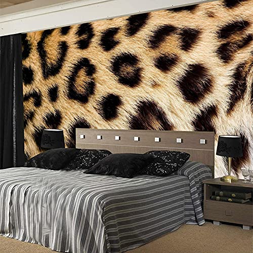 Fotomurales Personalized Ization Leopard Print 3D Photo Mural Wallpaper Restaurant Clubs Ktv Bar Modern Fashion Decor Seda 300X210Cm
