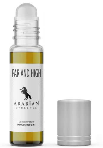 FR111 FAR AND HIGH perfume aceite para hombre. Botella enrollable de 6 ml. Opulencia árabe. Cuero/amaderado/aromático/fresco picante/floral/ozonico