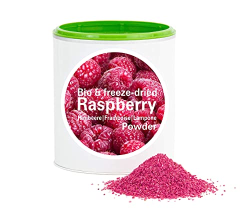 Frambuesa en Polvo - Liofilizado|biológico|vegano|crudo|pura fruta|no aditivo|rica en vitamina|Good Nutritions 120g