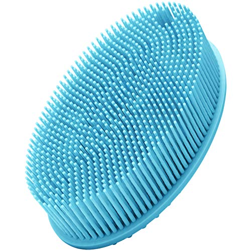 FReatech Cepillo Corporal con Peine Silicona de 2 Caras Para Baño y Ducha, Limpieza Eficaz y Masaje Fino, Exfoliación, Elimina Celulitis, Estimular Células, Higiénico y Duradero Que Lufa