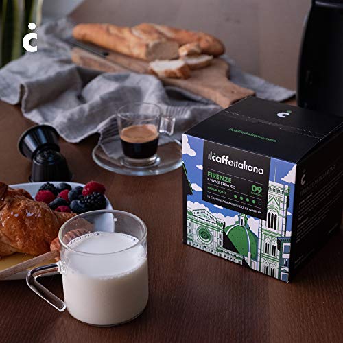 FRHOME - Nescafè Dolce Gusto 96 Càpsulas compatibles - Il Caffè Italiano - Mezcla Firenze Intensidad 9