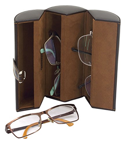 Friedrich|23 20112-3 - Rollo para 3 gafas (18 x 9 x 9 cm, sintético), color marrón