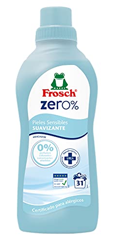 Frosch Suavizante Líquido Ecológico Lavadora, Para Pieles Sensibles o Atópicas, Con Urea, Hipoalergénico, Dermatológicamente testado 6000ml ( Pack de 8 unidades x 750 ml