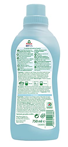 Frosch Suavizante Líquido Ecológico Lavadora, Para Pieles Sensibles o Atópicas, Con Urea, Hipoalergénico, Dermatológicamente testado 6000ml ( Pack de 8 unidades x 750 ml