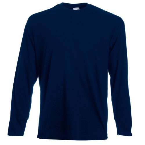 Fruit of the Loom Long Sleeve Valueweight tee Camisa, Negro, Medium para Hombre
