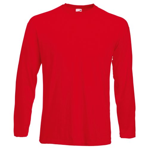 Fruit of the Loom Long Sleeve Valueweight tee Camisa, Negro, Medium para Hombre