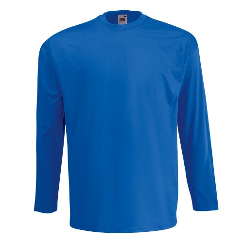 Fruit of the Loom Long Sleeve Valueweight tee Camisa, Negro, Medium para Hombre
