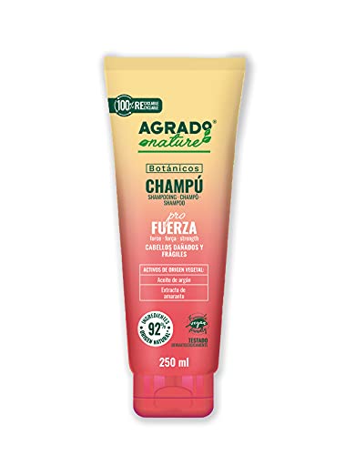 Fuerza para el cabello Cosmética Natural Ingredientes Naturales Vegano Botánicos AGRADO Nature… (Champú Fuerza)