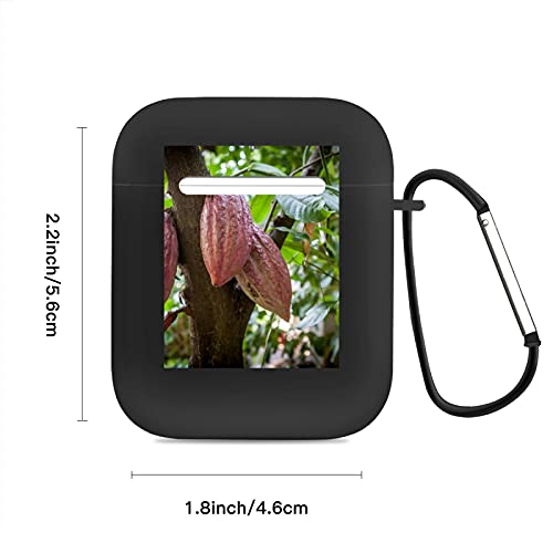 Funda AirPods diseñada para AirPods 2y1,Árbol de Cacao (Theobroma Cacao). Vainas de Cacao orgánico en la Naturaleza,Funda de Silicona Protectora Completa