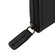 Funda de piel italiana para billetera/monedero negro