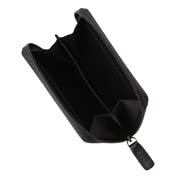 Funda de piel italiana para billetera/monedero negro