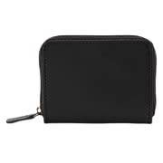 Funda de piel italiana para billetera/monedero negro