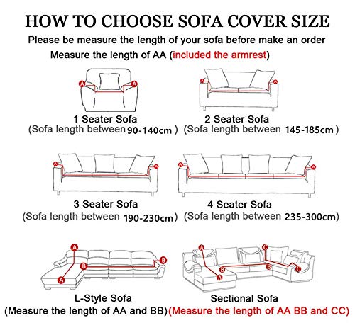 Funda de sofá de 1 Pieza, Funda de sofá elástica de Estilo de línea de impresión elástica, Funda de sofá para Sala de Estar, Funda de sofá de Dos plazas, A2, 1 Plaza