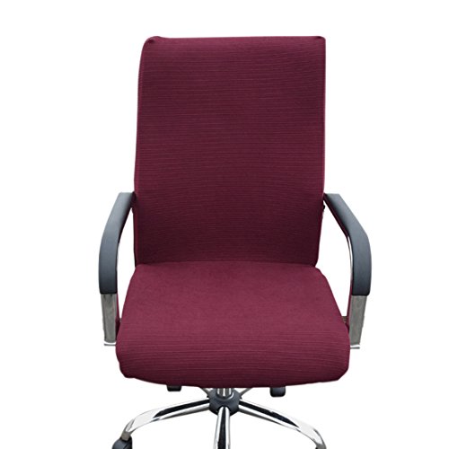 Funda MiLong para silla de oficina. Funda elástica y extraíble, elastano, rojo vino, Small