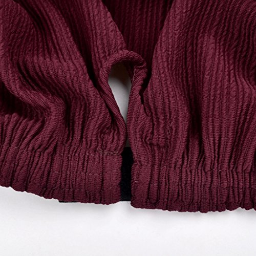 Funda MiLong para silla de oficina. Funda elástica y extraíble, elastano, rojo vino, Small