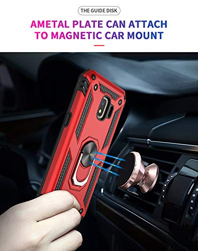Funda para Samsung Galaxy J2 Core Carcasa,360 grados de soporte giratorio magnético Funda para Samsung Galaxy J2 Core 2018 SM-J260M/DS SM-J260F/DS SM-J260G/DS / Galaxy J2 Pure Funda Concha Case Gold
