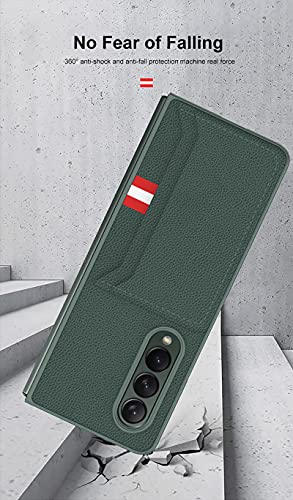 Funda para Samsung Galaxy Z Fold 3 5G, Tarjetero Cartera d Funda de Case, Carcasa con [Anti Choques]+[Anticaída], Pantalla Plegable Carcasa para Samsung Z Fold 3 5G-Negro