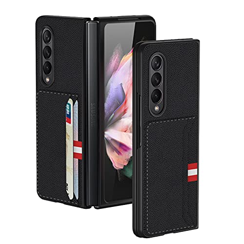 Funda para Samsung Galaxy Z Fold 3 5G, Tarjetero Cartera d Funda de Case, Carcasa con [Anti Choques]+[Anticaída], Pantalla Plegable Carcasa para Samsung Z Fold 3 5G-Negro