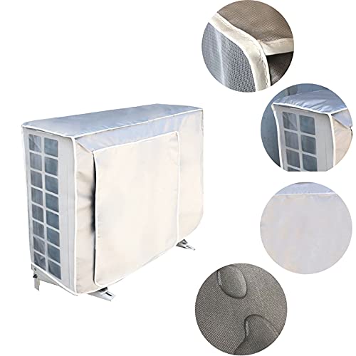 Funda Protectora para Aire Acondicionado Exterio Cubre Aire Acondicionado Exterior Antipolvo Antinieve Protegido Sol Tejido Oxford para Unidad Externa de Aire Acondicionado 1.5P (80 * 26 * 57cm)