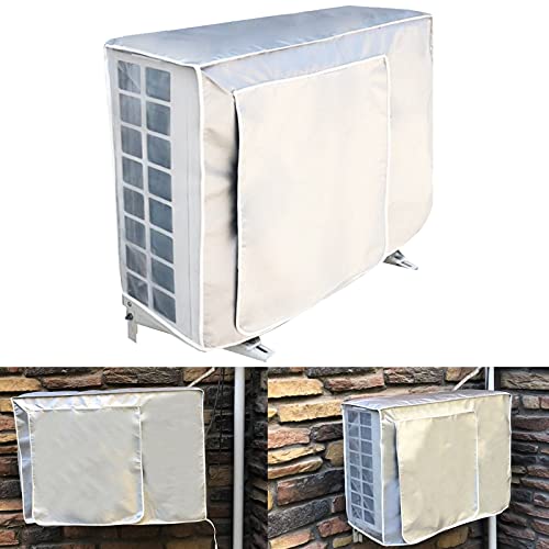Funda Protectora para Aire Acondicionado Exterio Cubre Aire Acondicionado Exterior Antipolvo Antinieve Protegido Sol Tejido Oxford para Unidad Externa de Aire Acondicionado 1.5P (80 * 26 * 57cm)