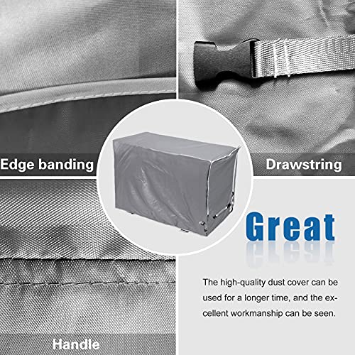 Funda protectora para aire acondicionado exterior, impermeable y protector solar, protege el aire acondicionado exterior de los daños de los elementos naturales (86x32x56cm,Gris)