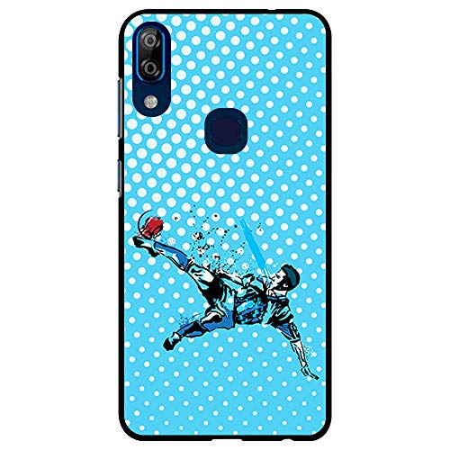 Funda Transparente para [ BQ VSmart Active 1 Plus ], Carcasa de Silicona Flexible TPU, diseño: Futbolista chutando de chilena