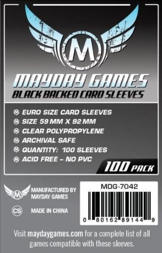 Fundas Mayday - Black Backed Euro Card (Negro - 59x92)