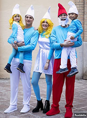 Funidelia | Disfraz de Pitufo Oficial para Hombre Talla XXL ▶ The Smurfs, Dibujos Animados, Enanito - Color: Azul - Licencia: 100% Oficial - Divertidos Disfraces y complementos