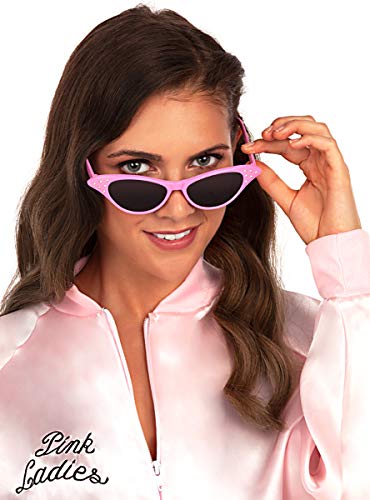 Funidelia | Gafas años 50 para Mujer ▶ Años 50: Rock & Roll, Sandy, Grease, Películas & Series - Color: Rosa, Accesorio para Disfraz - Divertidos Disfraces y complementos