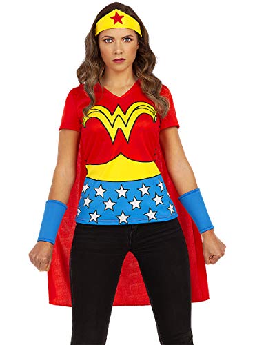 Funidelia | Kit Wonder Woman Oficial para Mujer Talla L ▶ Mujer Maravilla, Superhéroes, DC Comics, Liga de la Justicia - Color: Multicolor - Licencia: 100% Oficial