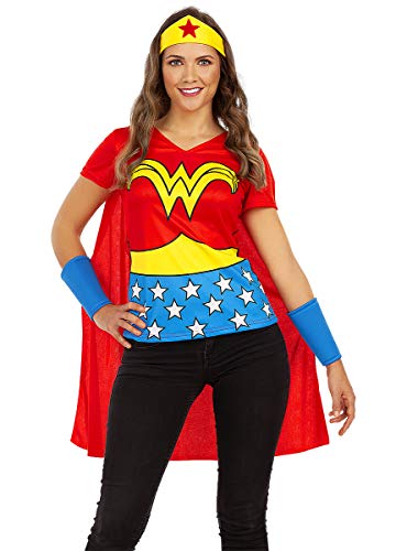 Funidelia | Kit Wonder Woman Oficial para Mujer Talla L ▶ Mujer Maravilla, Superhéroes, DC Comics, Liga de la Justicia - Color: Multicolor - Licencia: 100% Oficial