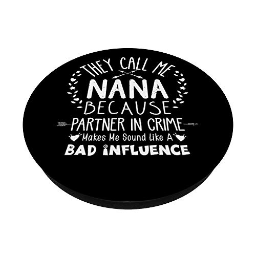 Funny Grandma Gifts for Grandma Granny Nana Partner In Crime PopSockets PopGrip: Agarre intercambiable para Teléfonos y Tabletas