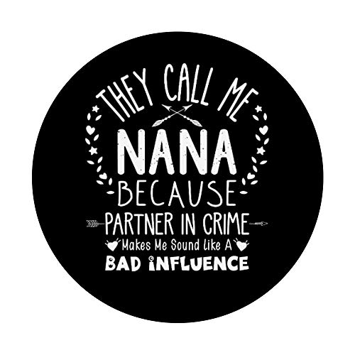 Funny Grandma Gifts for Grandma Granny Nana Partner In Crime PopSockets PopGrip: Agarre intercambiable para Teléfonos y Tabletas