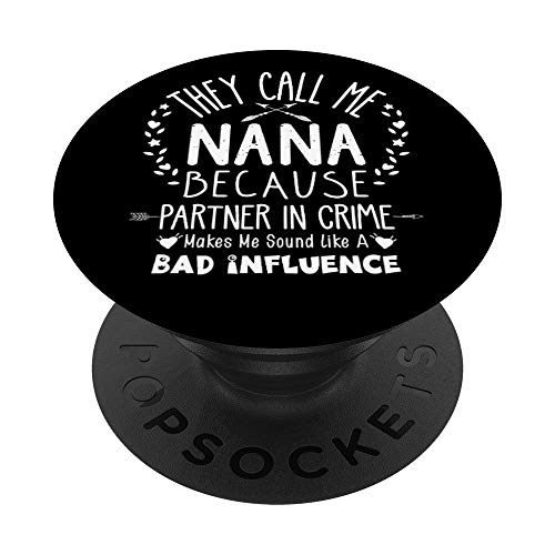 Funny Grandma Gifts for Grandma Granny Nana Partner In Crime PopSockets PopGrip: Agarre intercambiable para Teléfonos y Tabletas