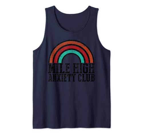 Funny Mile High Anxiety Club Sarcastic Flying Pilot Regalo Camiseta sin Mangas