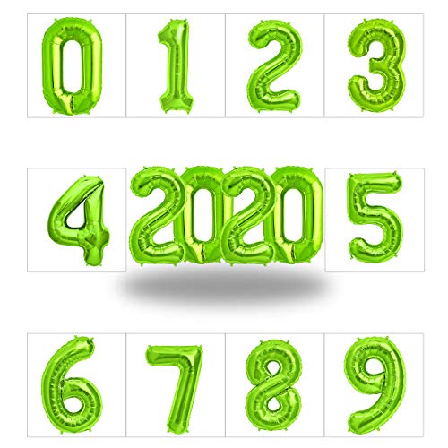 FUNXGO Globo Numero 5 Verde - Globo gigante - Globos de Cumpleãnos 5 - Verde globo 5 años cumpleaños - Decoracion 5 Cumpleaños - Adecuado para cumpleaños, fiestas sorpresas, fiestas