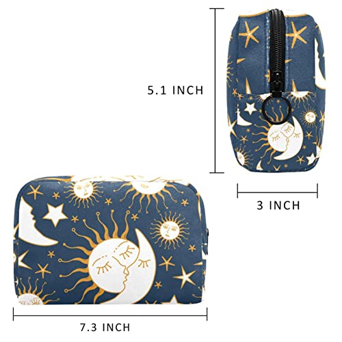 FURINKAZAN Sun Moon Kiss Bolsa de maquillaje de viaje para artículos de tocador Bolsa de hombres y mujeres