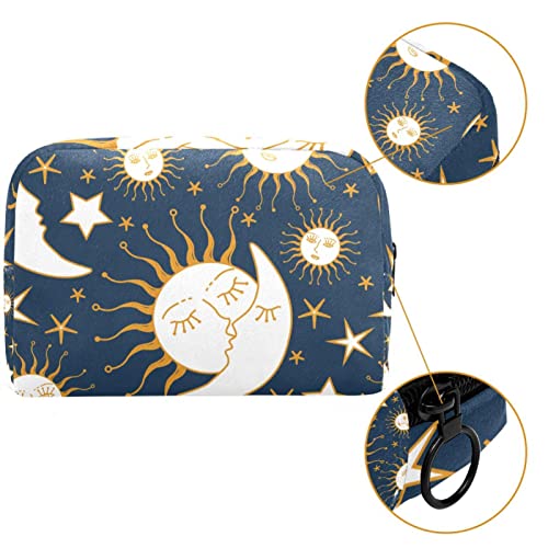 FURINKAZAN Sun Moon Kiss Bolsa de maquillaje de viaje para artículos de tocador Bolsa de hombres y mujeres