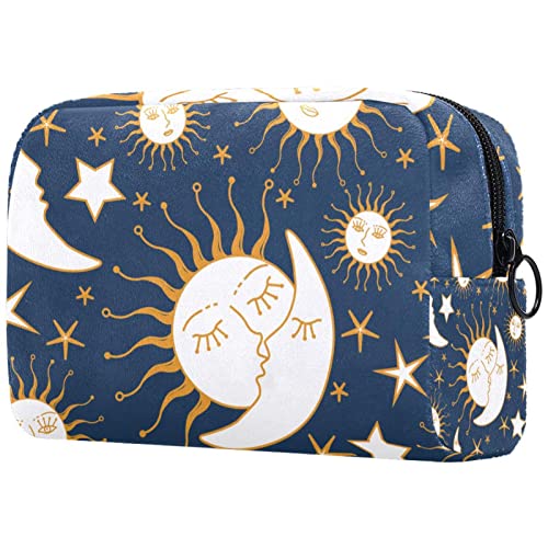 FURINKAZAN Sun Moon Kiss Bolsa de maquillaje de viaje para artículos de tocador Bolsa de hombres y mujeres