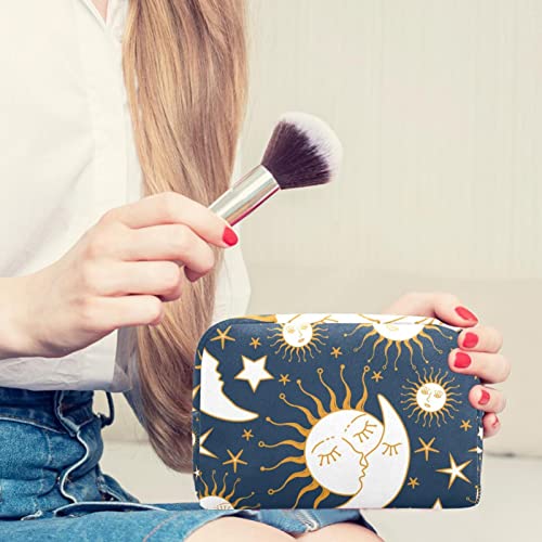 FURINKAZAN Sun Moon Kiss Bolsa de maquillaje de viaje para artículos de tocador Bolsa de hombres y mujeres