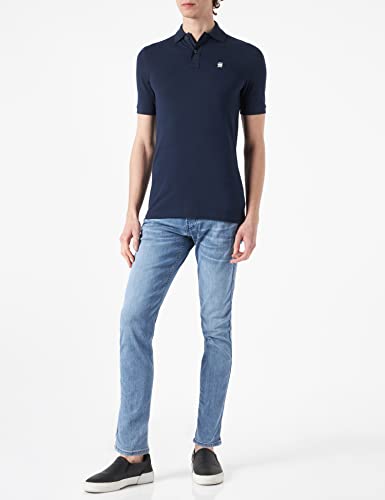 G-STAR RAW, hombres Polo Dunda, Azul (sartho blue 5864-6067), L