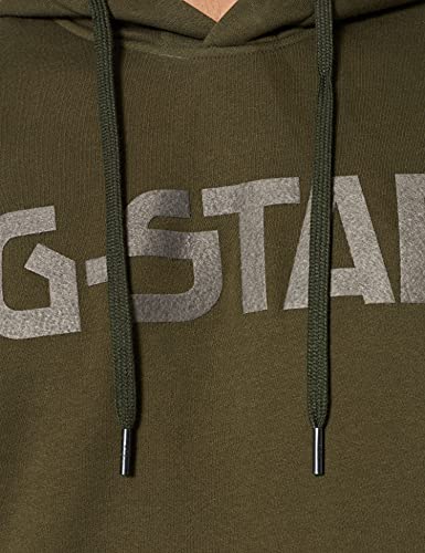 G-STAR RAW Sudadera con Capucha, Verde (Dk Bronze Green A971-6059), M para Hombre