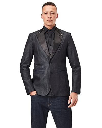 G-STAR RAW Tuxedo Casual Blazer, Raw Denim C518-001, S para Hombre