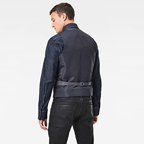 G-STAR RAW Tuxedo Waistcoat Casual Blazer, Raw Denim C518-001, S para Hombre